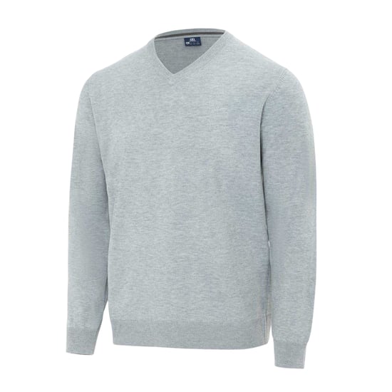 Giorgio - Pullover für Herren, V-Ausschnitt, Polyester (Grau meliert) - Image 3