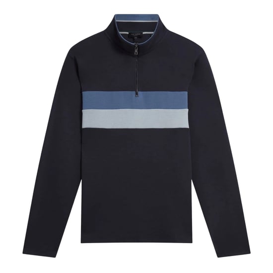 Ted Baker - Fleece-Oberteil für Herren, mit kurzem Reißverschluss (Marine) - Image 1