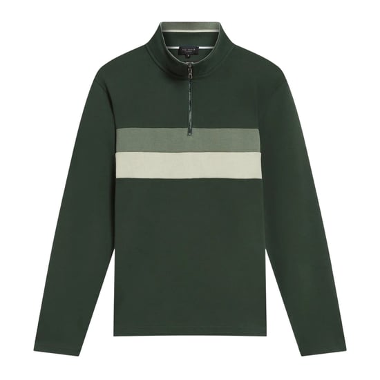 Ted Baker - Fleece-Oberteil für Herren, mit kurzem Reißverschluss (Grün) - Image 1