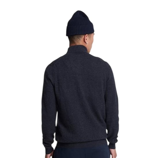 Lyle & Scott - Pullover Top für Herren, Reißverschluss, gerippt, Langärmlig (Marineblau Marl) - Image 2