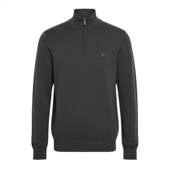 Lyle & Scott - Pullover für Herren, mit kurzem Reißverschluss, Merinowolle (Grau) - Image 2