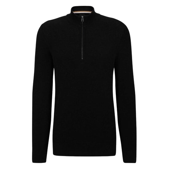 Boss - "Ebrando-P" Pullover für Herren, mit halbem Reißverschluss, Jerseyware (Schwarz) - Image 2
