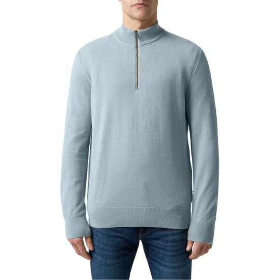 Boss - "Ebrando-P" Pullover für Herren, mit halbem Reißverschluss, Jerseyware (Pastellblau) - Image 1