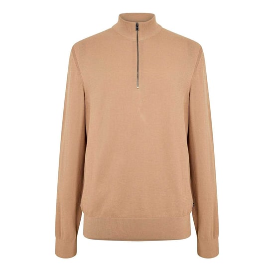 Boss - "Ebrando-P" Pullover für Herren, mit halbem Reißverschluss, Jerseyware (Mittelbeige) - Image 2