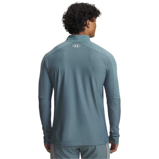 Under Armour - "Challenger Pro" Midlayer für Herren, mit kurzem Reißverschluss (Grau/Orange) - Image 2