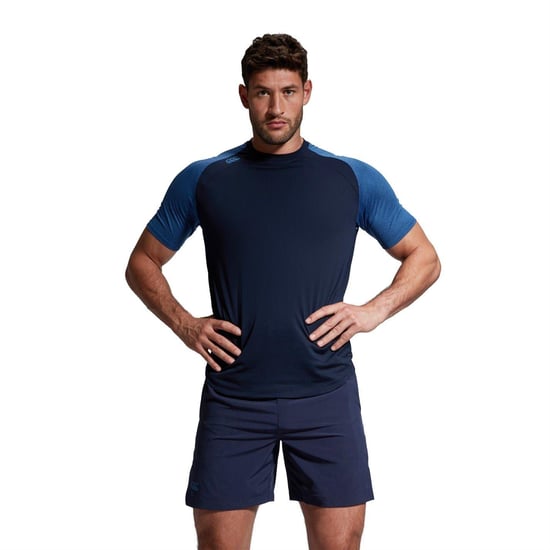 Canterbury - "Elt" T-Shirt für Herren, Rundhalsausschnitt, Athletisch, Schmal, Raglanärmel (Marineblau Marl) - Image 4
