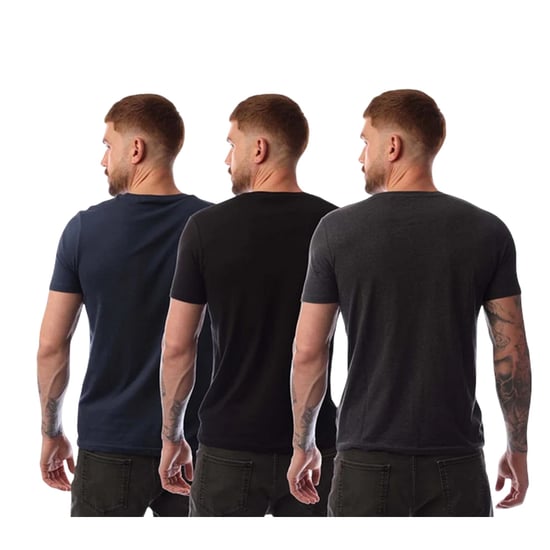 Bench - T-Shirt für Herren, Baumwolle (3er-Pack) (Marine/Grau/Schwarz) - Image 2