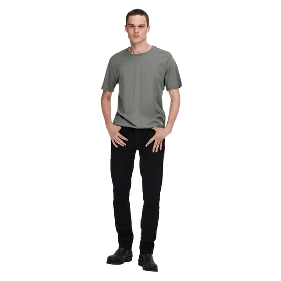 Only and Sons - T-Shirt für Herren, Rundhalsausschnitt, Übergroß (Grau) - Image 1