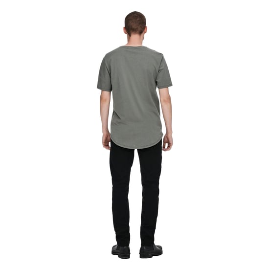 Only and Sons - T-Shirt für Herren, Rundhalsausschnitt, Übergroß (Grau) - Image 5