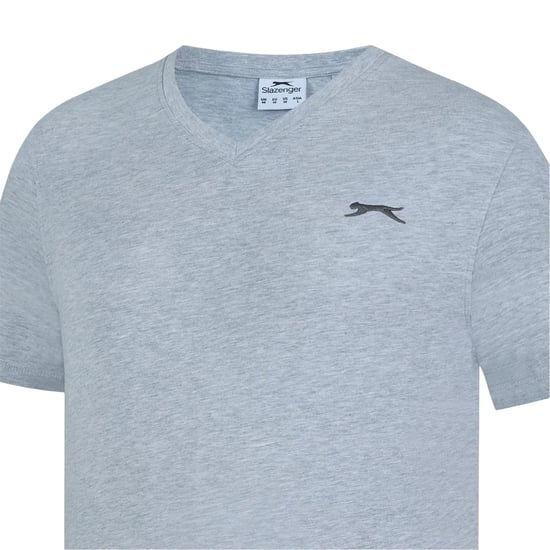 Slazenger - T-Shirt für Herren, Baumwolle (Grau meliert) - Image 3