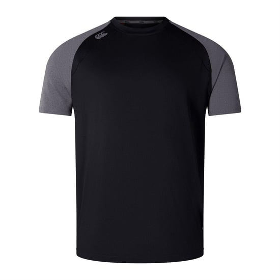 Canterbury - "Elt" T-Shirt für Herren, Rundhalsausschnitt, Athletisch, Schmal, Raglanärmel (Schwarz Mergel) - Image 1