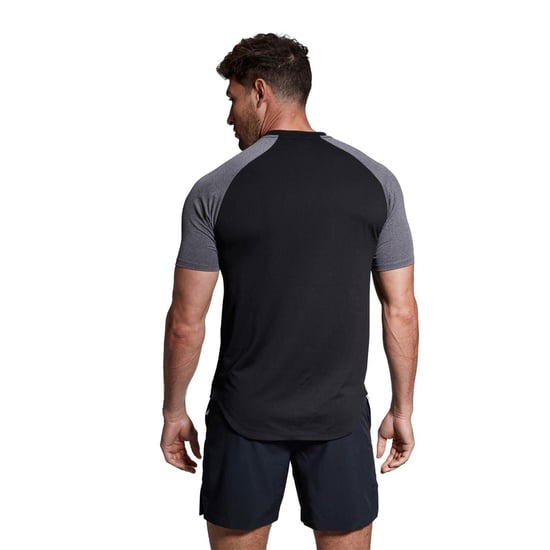 Canterbury - "Elt" T-Shirt für Herren, Rundhalsausschnitt, Athletisch, Schmal, Raglanärmel (Schwarz Mergel) - Image 2