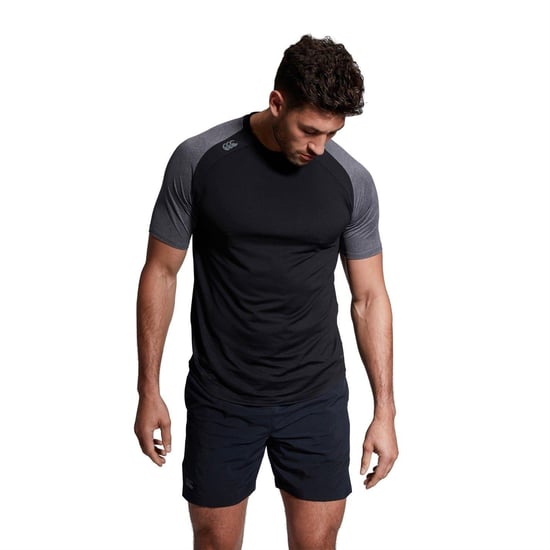 Canterbury - "Elt" T-Shirt für Herren, Rundhalsausschnitt, Athletisch, Schmal, Raglanärmel (Schwarz Mergel) - Image 4