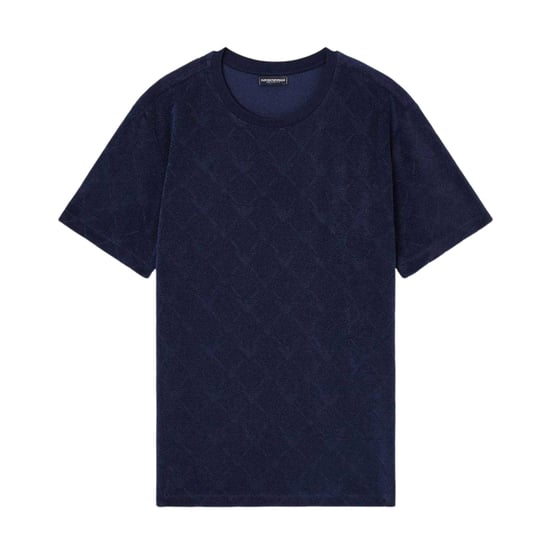 Emporio Armani EA7 - T-Shirt für Herren, Diamant Jacquard (Marine) - Image 1