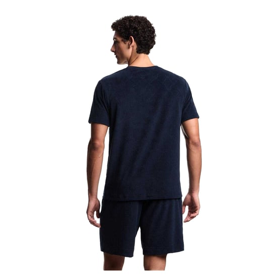 Emporio Armani EA7 - T-Shirt für Herren, Diamant Jacquard (Marine) - Image 2