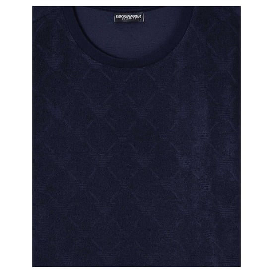 Emporio Armani EA7 - T-Shirt für Herren, Diamant Jacquard (Marine) - Image 3