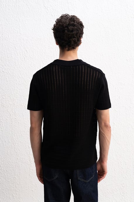 Herren Baumwoll V-Ausschnitt T-Shirt - Image 5