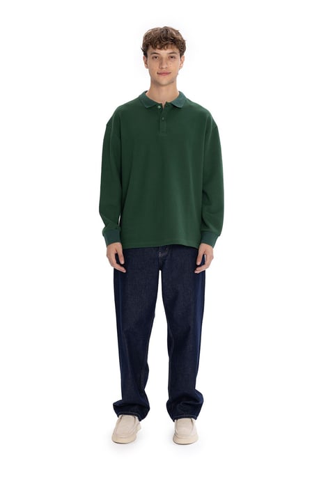Herren Langarm-Polo-Shirt - Image 2