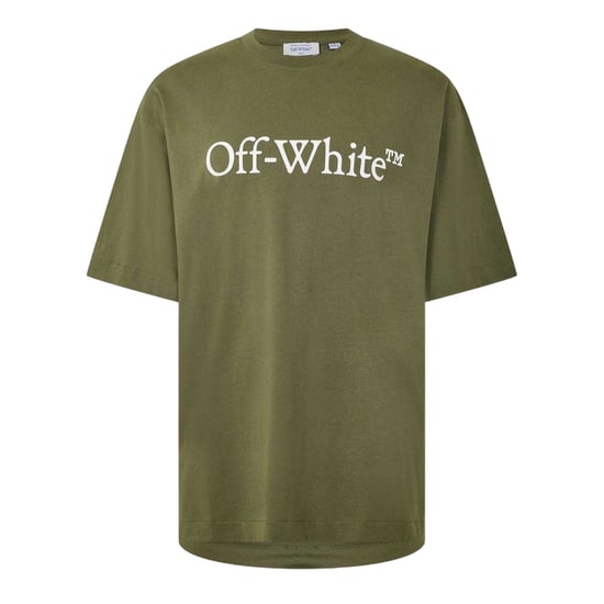 Off White - "Bookish" T-Shirt für Herren, Rundhalsausschnitt (Moosgrün/Weiß) - Image 1