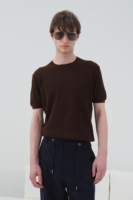 Herren Baumwoll Rundhals T-Shirt - Image 1