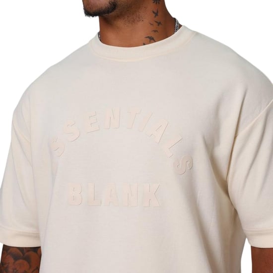 Blank Essentials - T-Shirt für Herren, Rundhalsausschnitt (Sommer Sandgelb) - Image 4