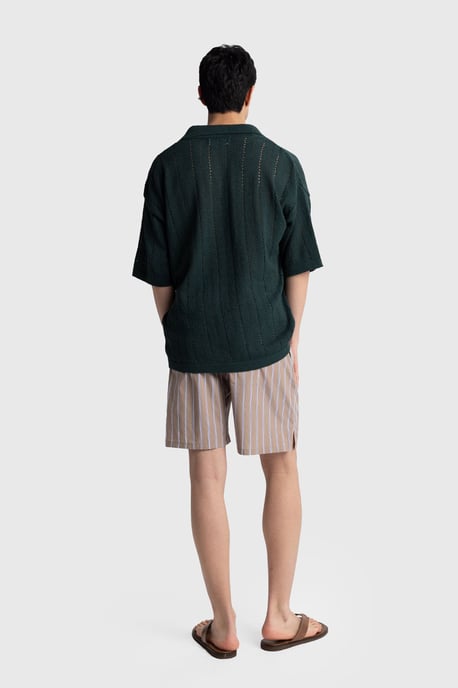 Herren Relaxed Baumwollstrick Polo T-Shirt - Image 4