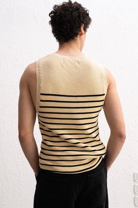 Herren Slim Fit Gestreiftes Tanktop - Image 4