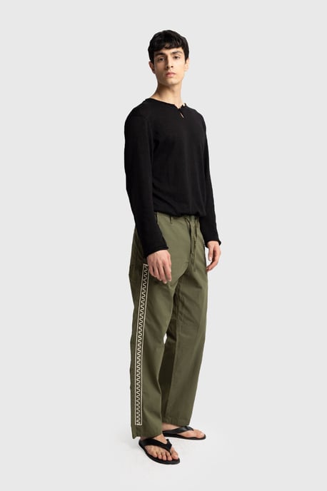 Herren Popeline Baumwolle Gerade-Form Hose - Image 5