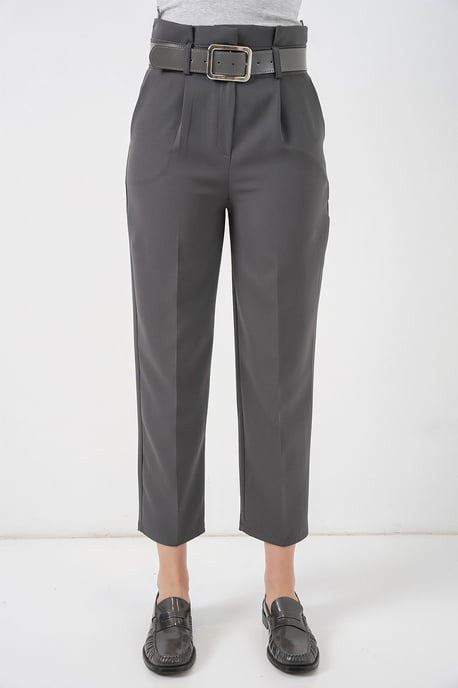 Knöchellange Gerade Hose mit Schleife - Image 2