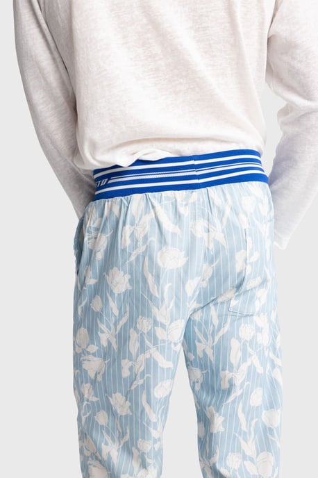 Herren Baumwoll Blumenmuster Strickhose - Image 3