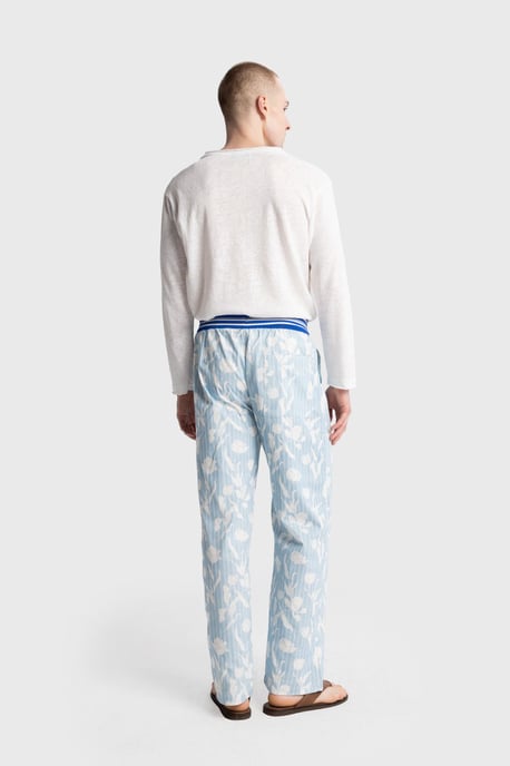 Herren Baumwoll Blumenmuster Strickhose - Image 5