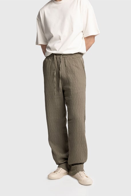 Strukturierte Regular Fit Jogginghose mit Kordelzug - Image 1