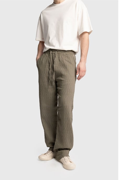Strukturierte Regular Fit Jogginghose mit Kordelzug - Image 2