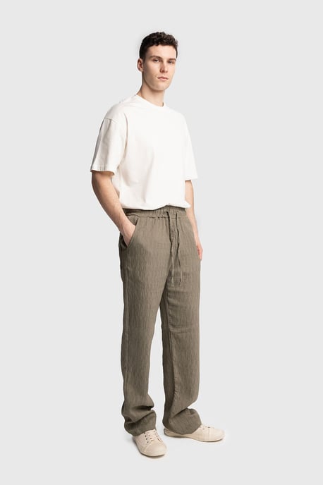 Strukturierte Regular Fit Jogginghose mit Kordelzug - Image 3