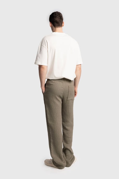 Strukturierte Regular Fit Jogginghose mit Kordelzug - Image 5