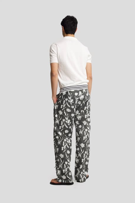 Herren Baumwoll Blumenmuster Strickhose - Image 3