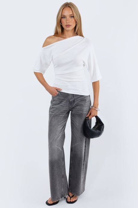 Damen Boot-Ausschnitt Kurzarm Strickbluse - Image 4