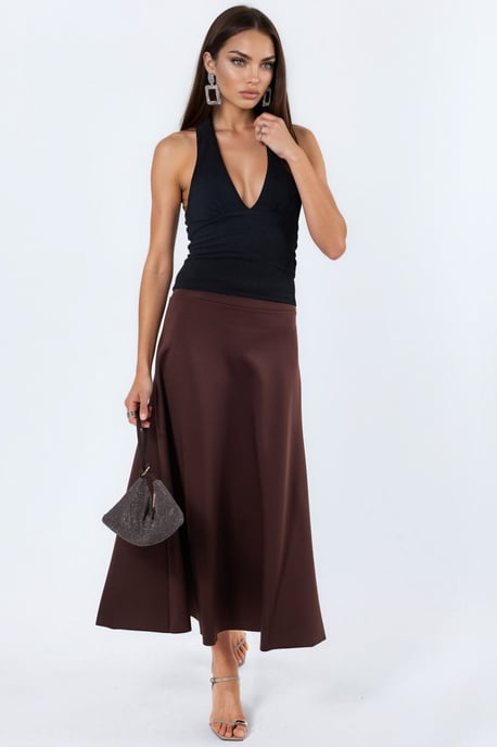 Taillierte Halter-Crop-Bluse mit Ausschnitt-Detail - Image 4