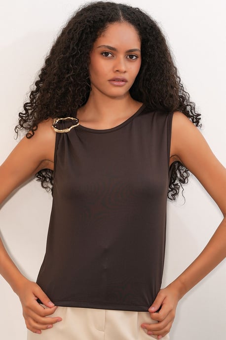 Ärmellose Rippstrickbluse - Image 3