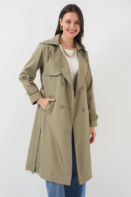 Gürteltreter Langärmliger Trenchcoat - Image 1