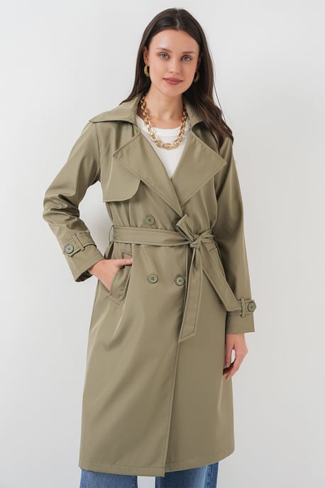 Gürteltreter Langärmliger Trenchcoat - Image 3
