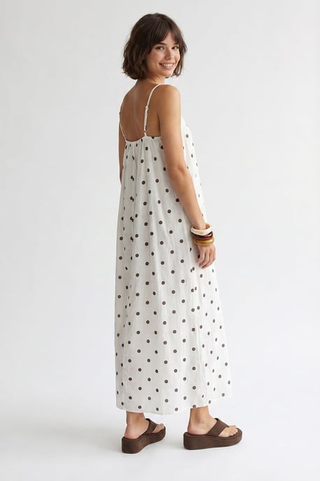 Punkted A-Linien-Maxikleid - Image 6