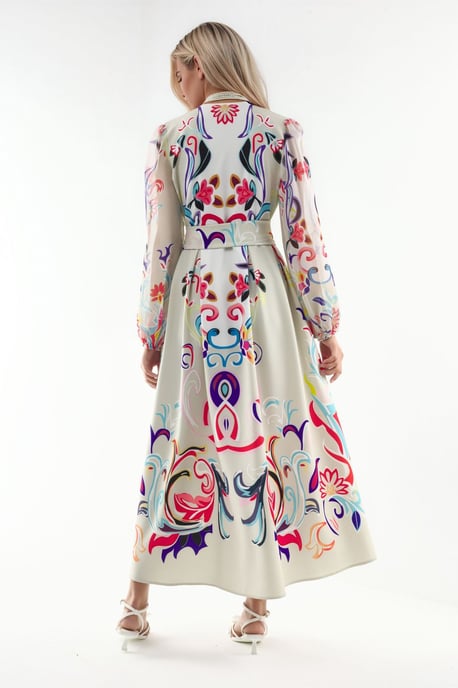 Maxikleid mit floralem Druck im A-Linien-Schnitt - Image 2
