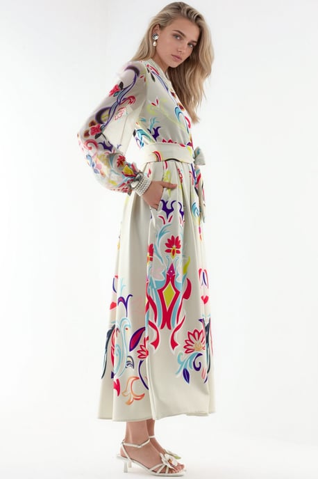 Maxikleid mit floralem Druck im A-Linien-Schnitt - Image 3
