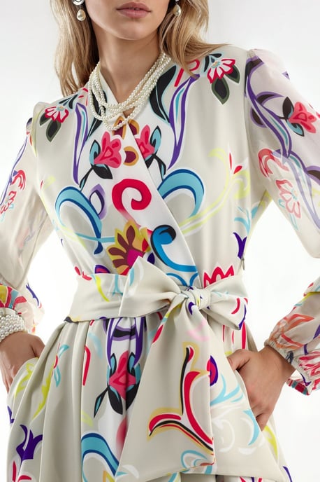 Maxikleid mit floralem Druck im A-Linien-Schnitt - Image 4