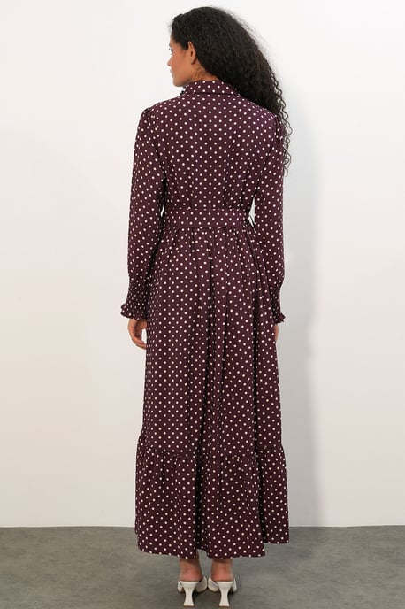 Paisley Gürtelt-Kleid Midi-Shirt - Image 6