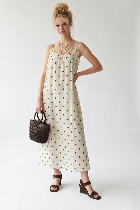 Punktmuster A-Linien-Maxikleid - Image 2