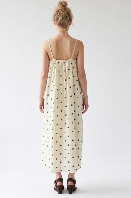 Punktmuster A-Linien-Maxikleid - Image 5