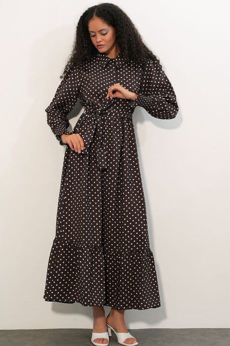Paisley Gürtelt-Kleid Midi-Shirt - Image 2