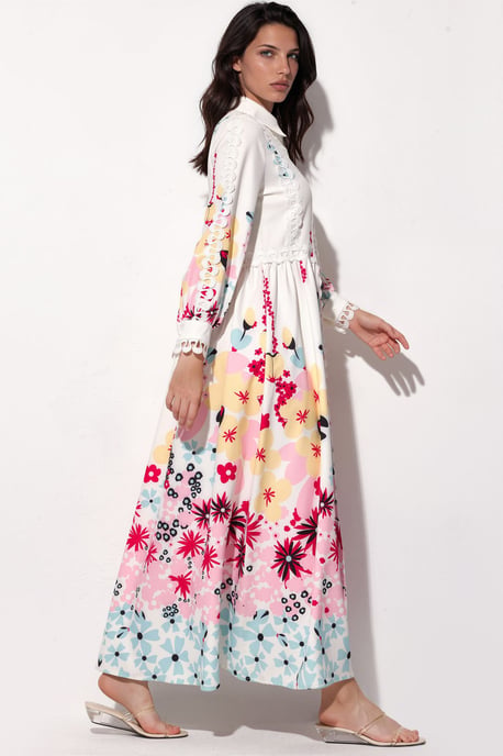 Blumen A-Linie Maxikleid - Image 2
